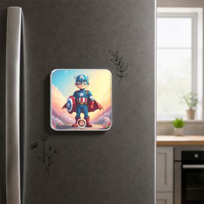Musical Fridge Magnet Captain America Theme Fridge Magnet Superhero Fans Gift Birthday Return Gift for Kids & Marvel Fans